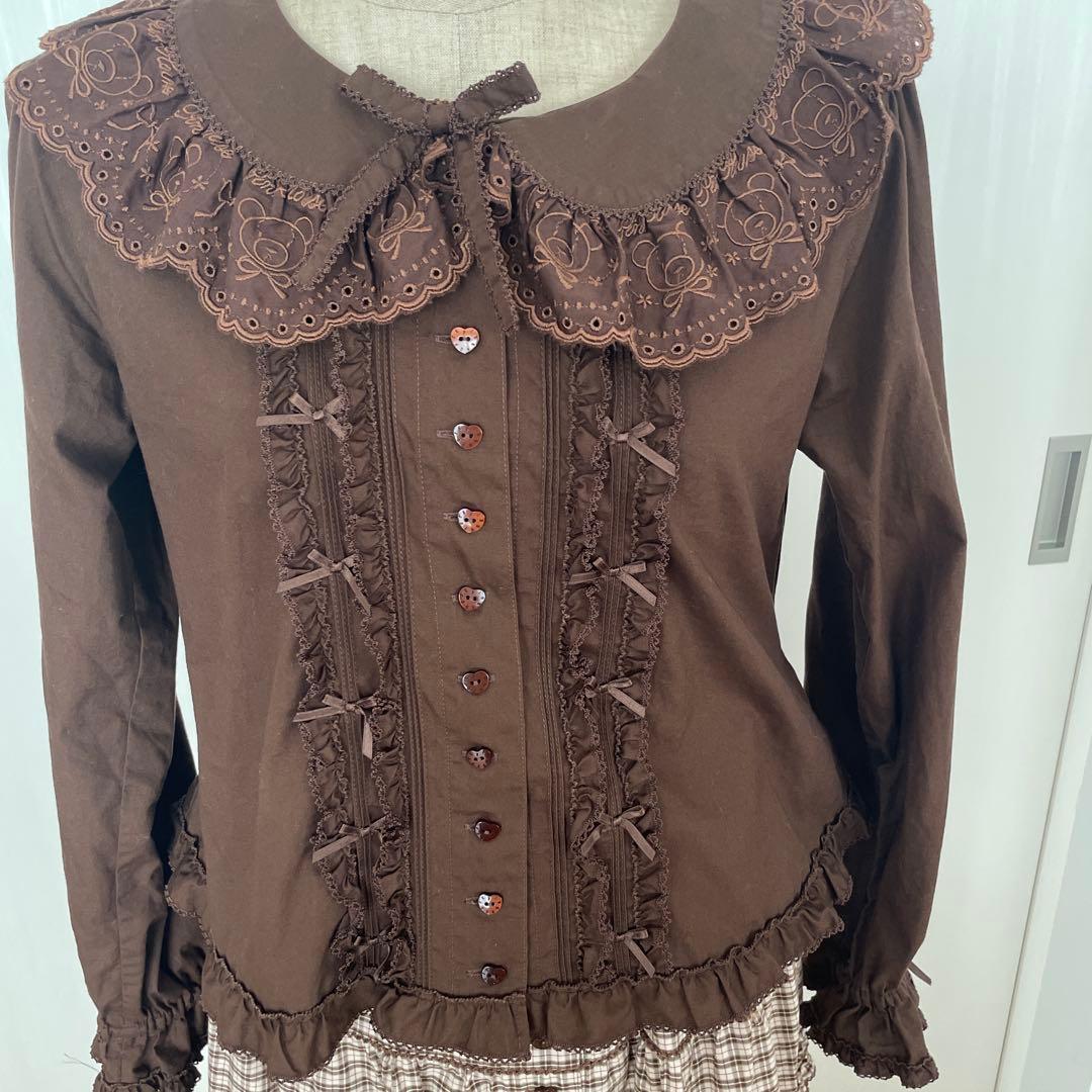 ピンクハウス 青木美沙子さんコラボ くまちゃんブラウス&スカート