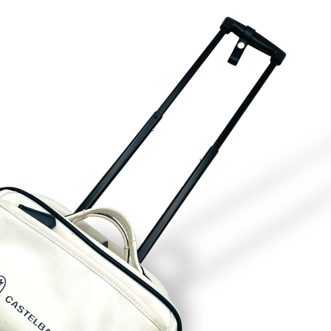 美品 CASTELBAJAC キャリーケース レザー ホワイト 鍵付き 大容量