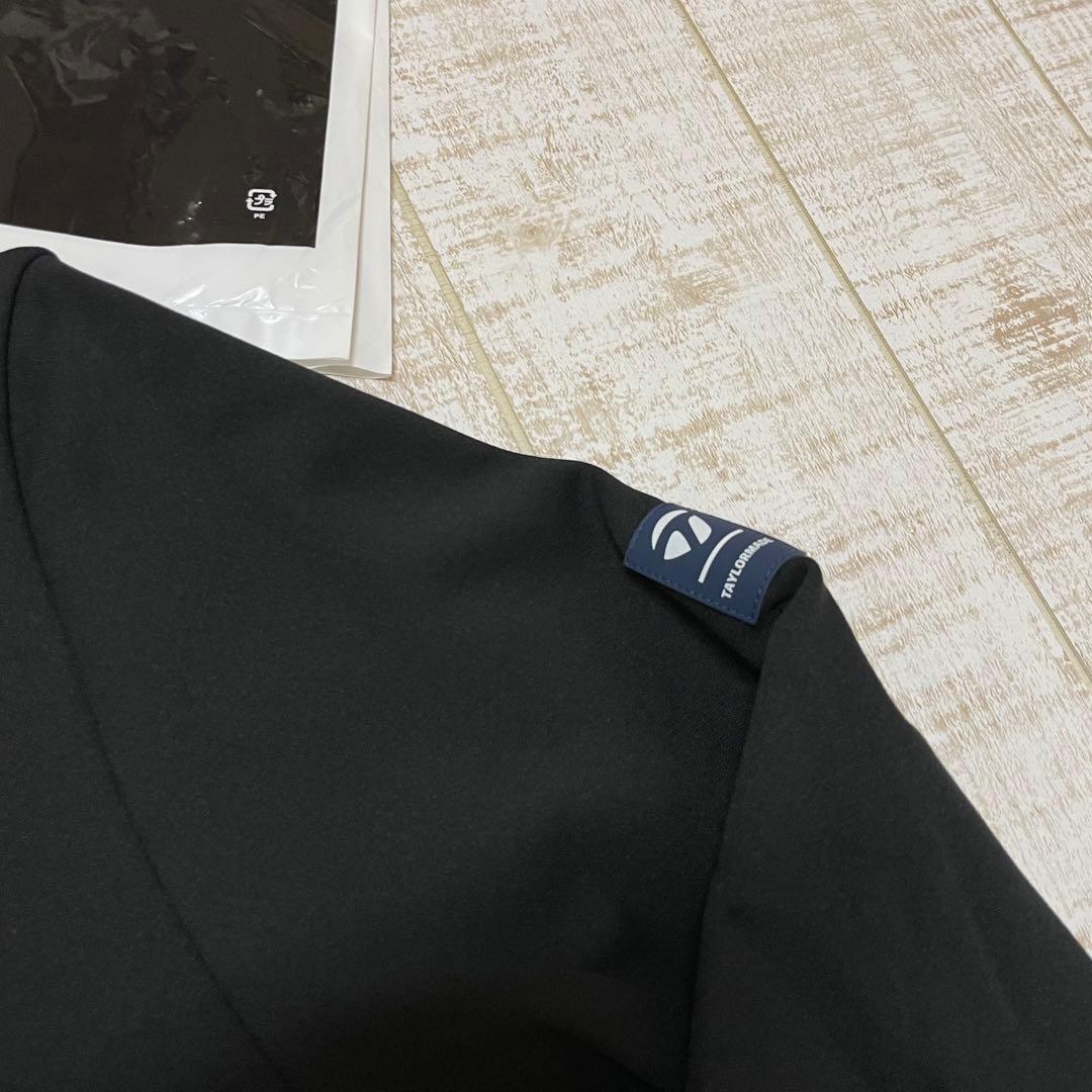 新品 テーラーメイド 長袖 モックネック 保温 胸ロゴ ブラック XLサイズ