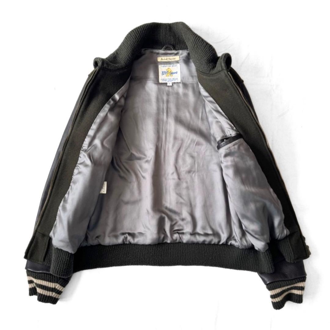 Journal standard×golden bear 袖レザー スタジャン