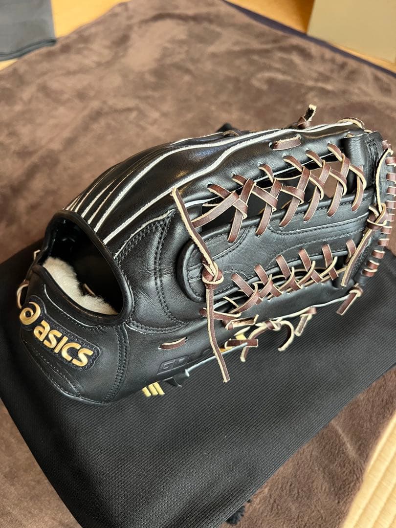 アシックス　asics 硬式グローブ 黒 ゴールドステージ　GOLDSTEGE