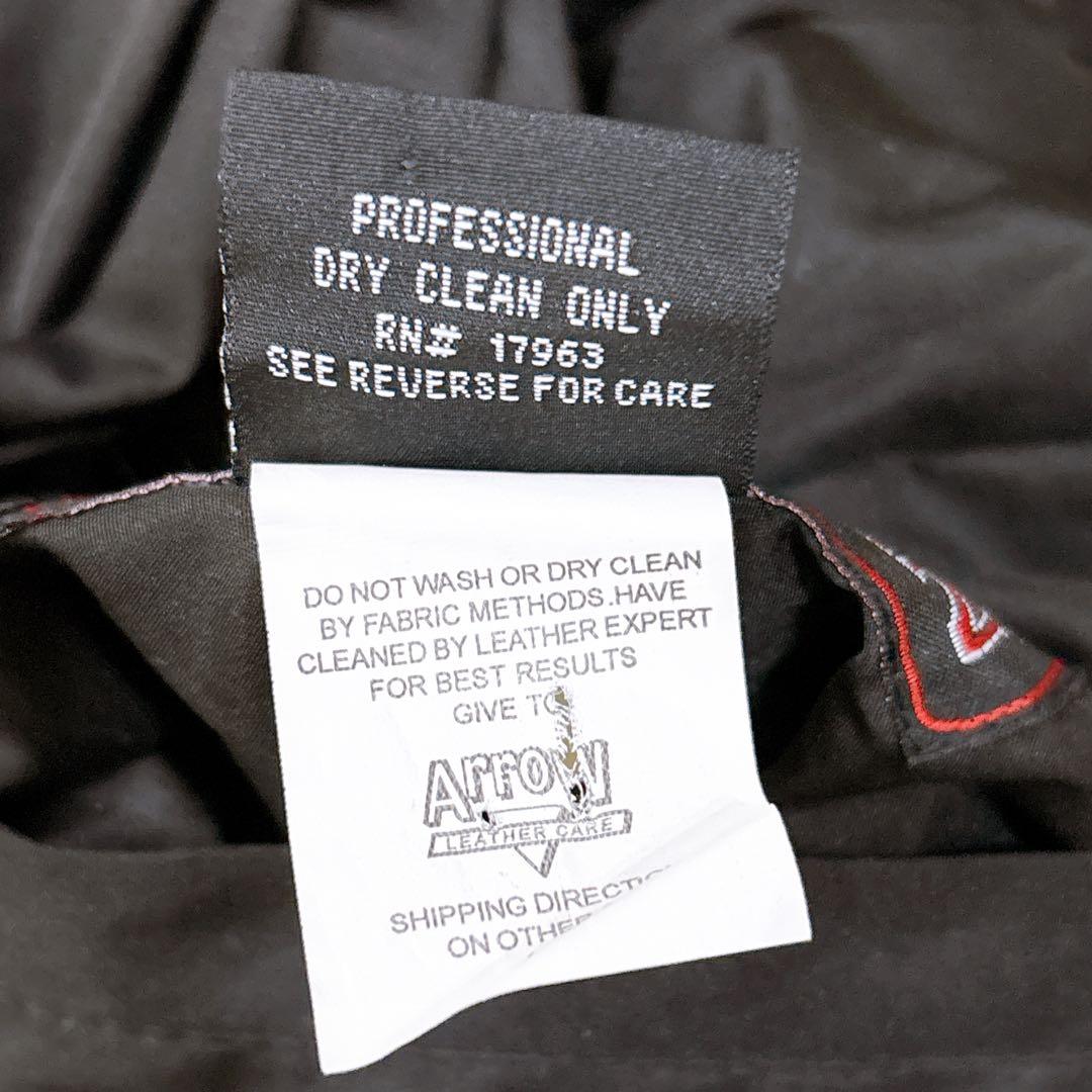 JH DESIGN リバーシブル 袖レザー 刺繍ロゴ スタジャン　3XL