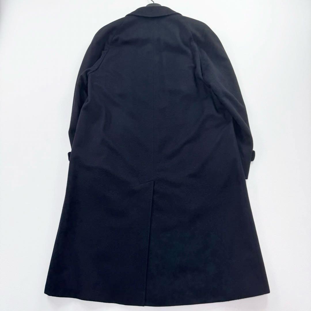 アクアスキュータム カシミヤ100 ステンカラーコート ロング丈 イギリス製 紺
