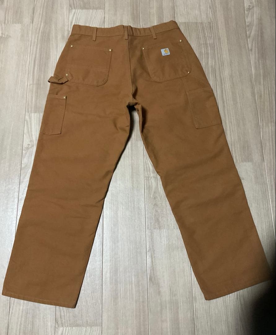 ⭐️米国製 CARHARTTダブルニーB01ブラウンW38 L30