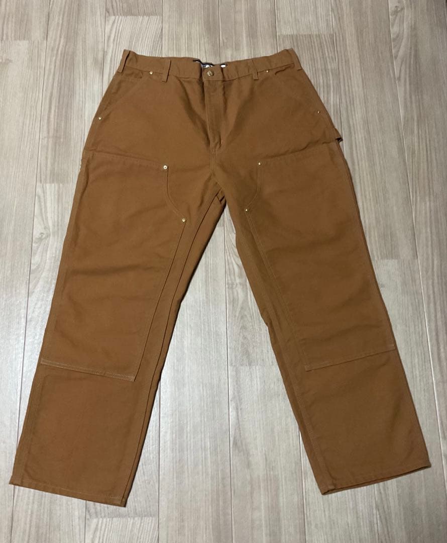 ⭐️米国製 CARHARTTダブルニーB01ブラウンW38 L30