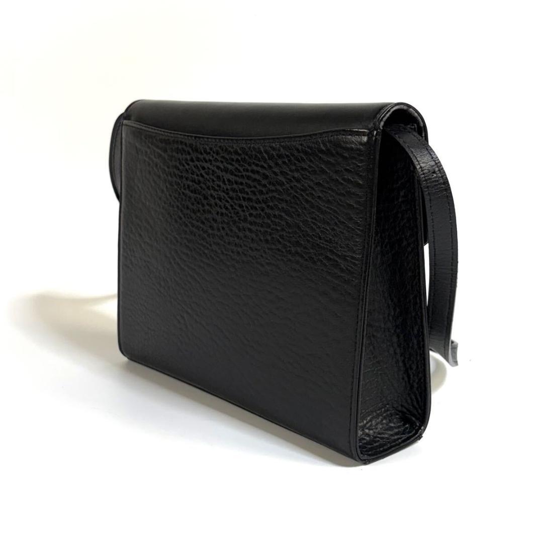 【極美品】BURBERRY レザー サコッシュ ヴィンテージ ブラック 元箱付き