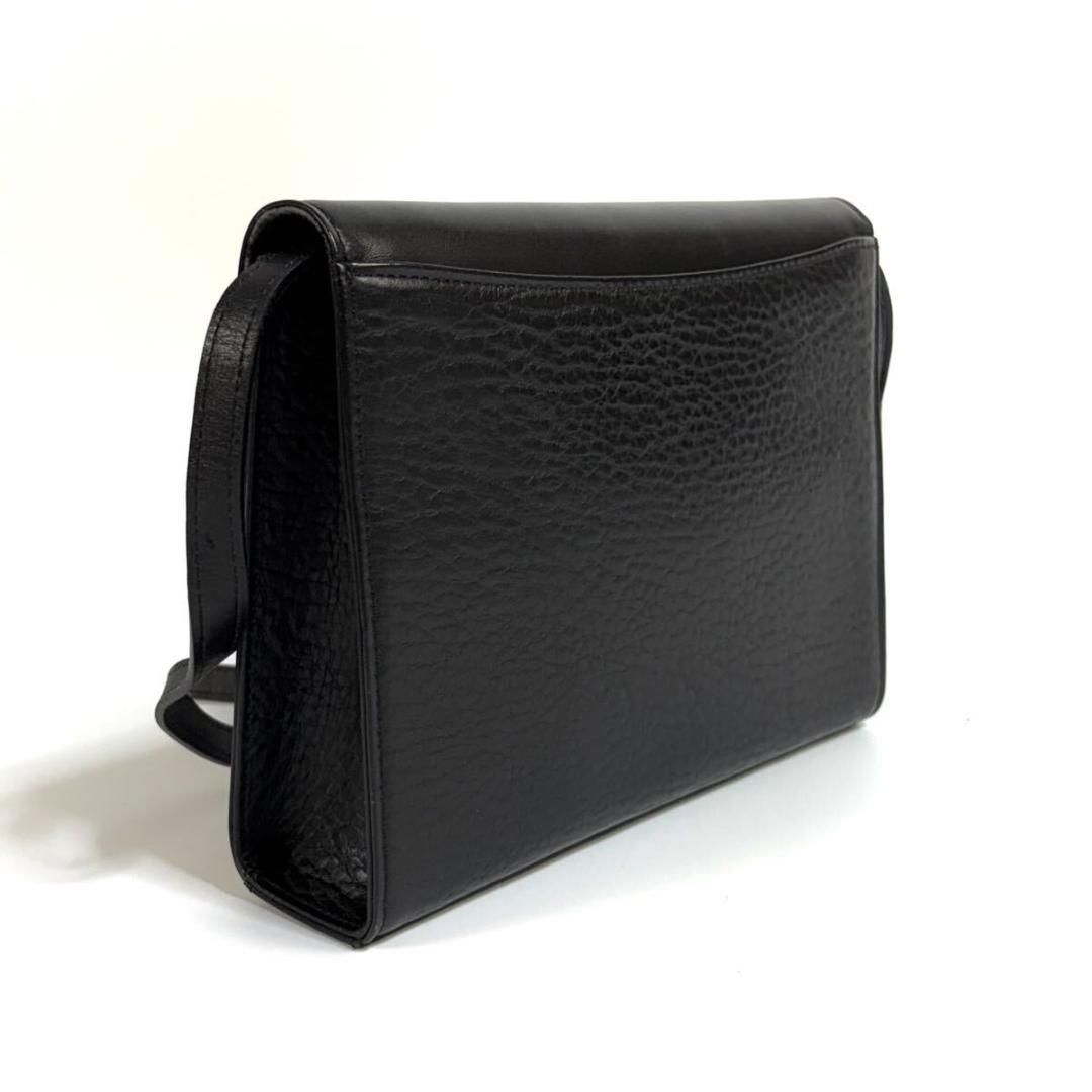 【極美品】BURBERRY レザー サコッシュ ヴィンテージ ブラック 元箱付き