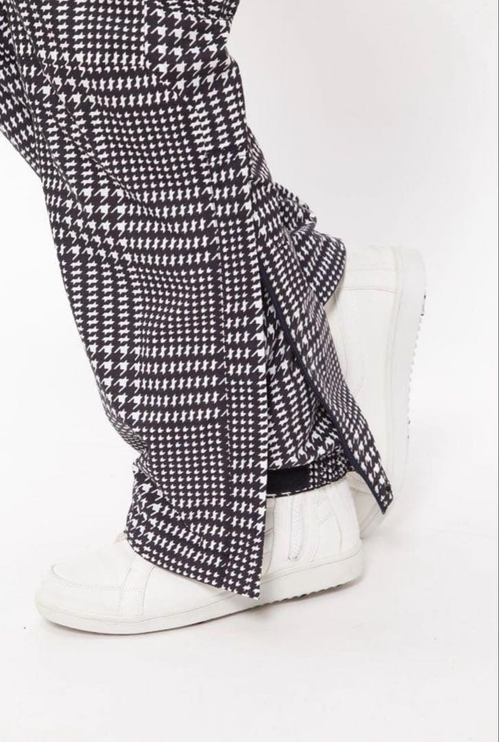 新品 パーリーゲイツ ストレッチ 千鳥柄 レインウェア 上下 セットアップ 1