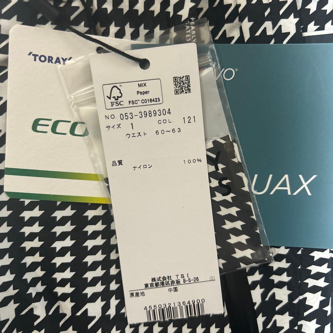 新品 パーリーゲイツ ストレッチ 千鳥柄 レインウェア 上下 セットアップ 1