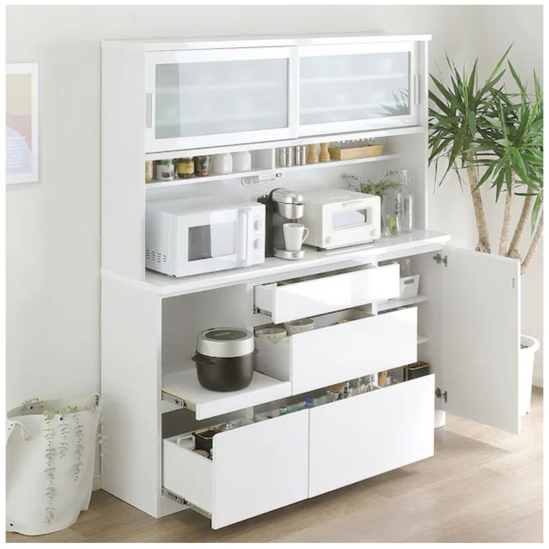 ニトリ キッチンボード ホワイト 幅90cm【たのめる便】 楽天市場