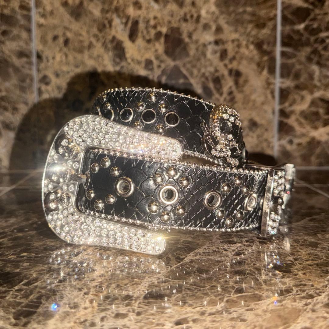 Hermetic Scull スカル スタッズベルト B.B.Simon クロコ