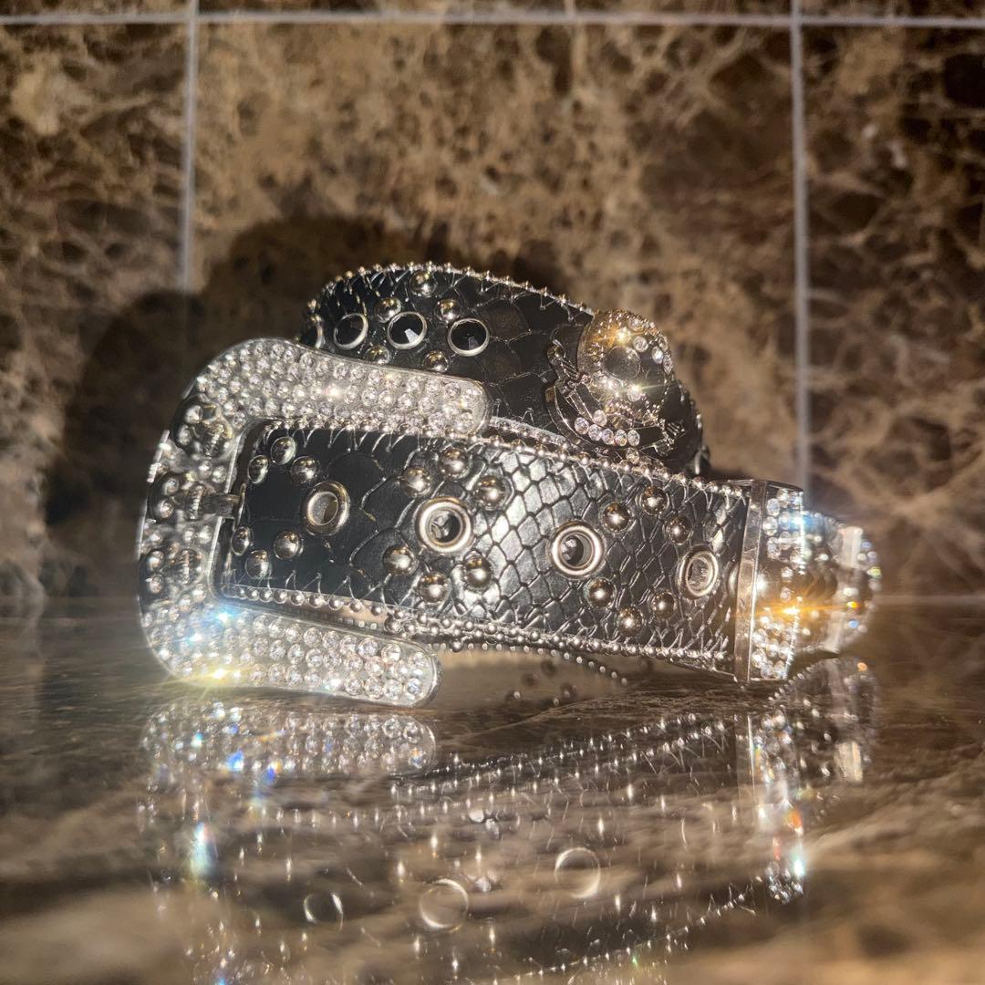 Hermetic Scull スカル スタッズベルト B.B.Simon クロコ