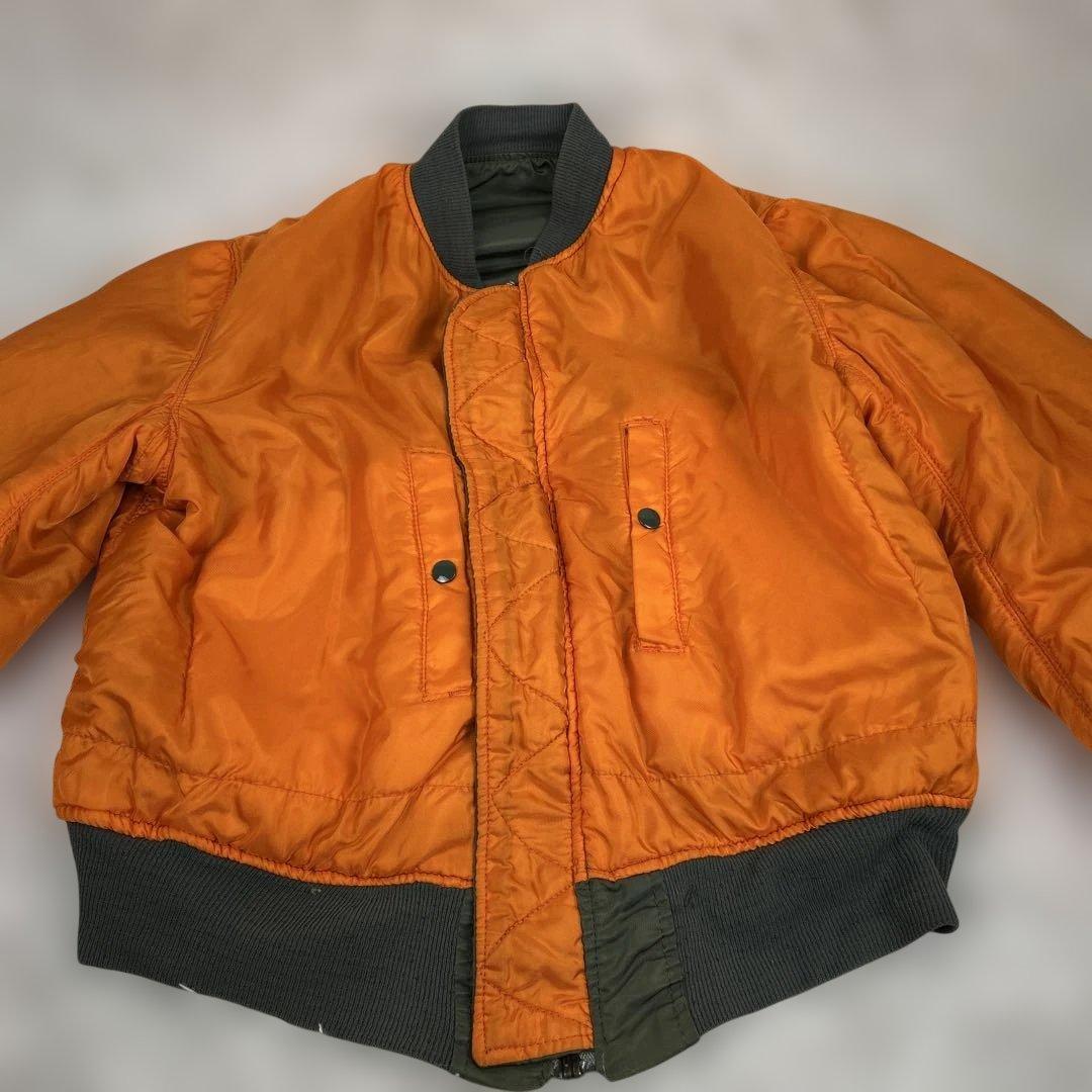 レア 80s USA製 ALPHA MA-1 フライトジャケット 三本線タグ L