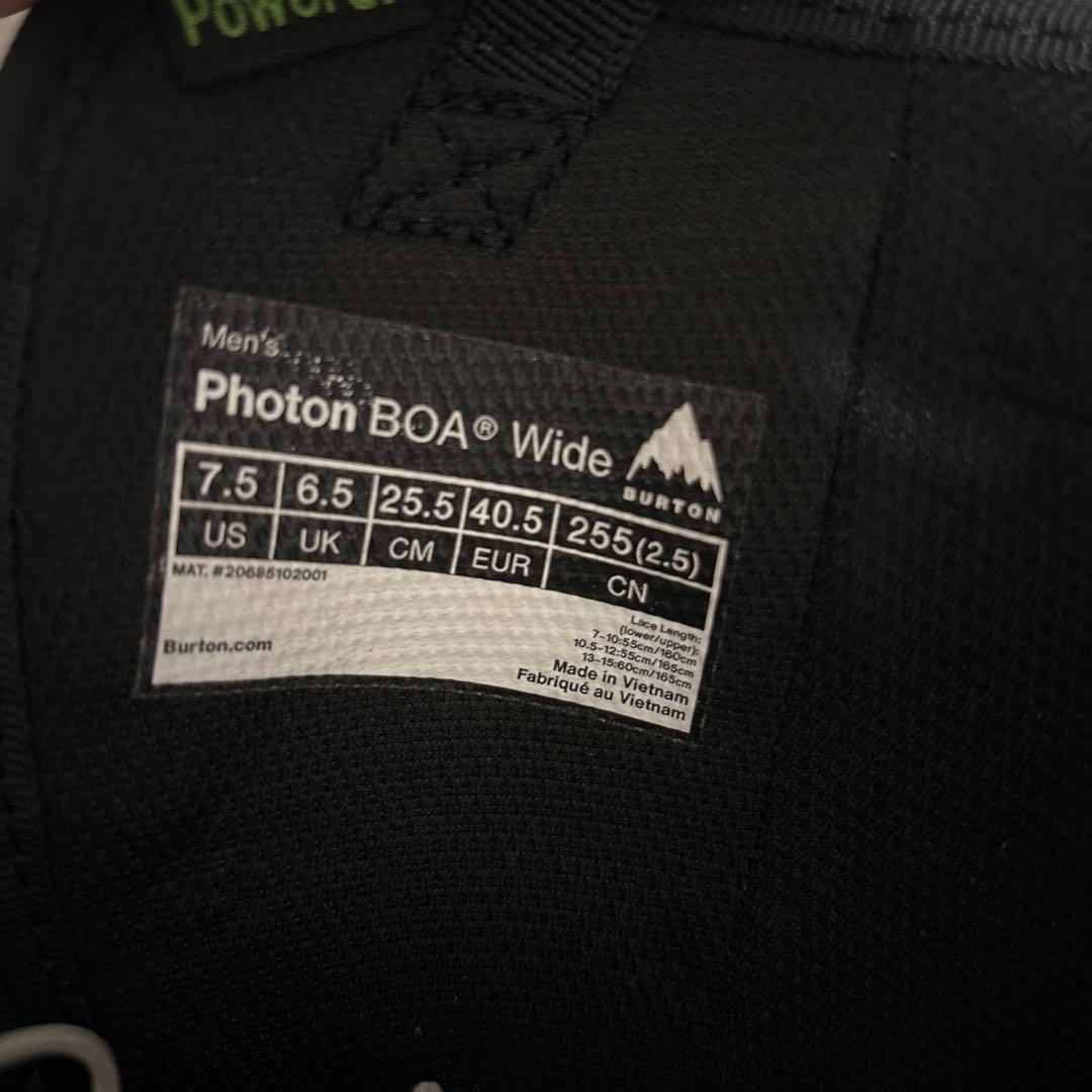 BURTON PHOTONスノーボードブーツ 25.5cmブラック美品ケース付き