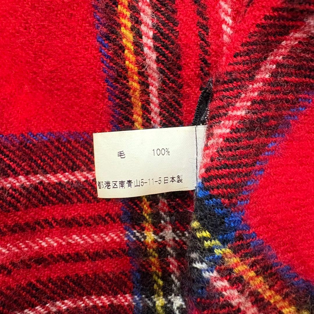 トリコットコムデギャルソン 大判ストール チェック柄 マフラー ブランケット