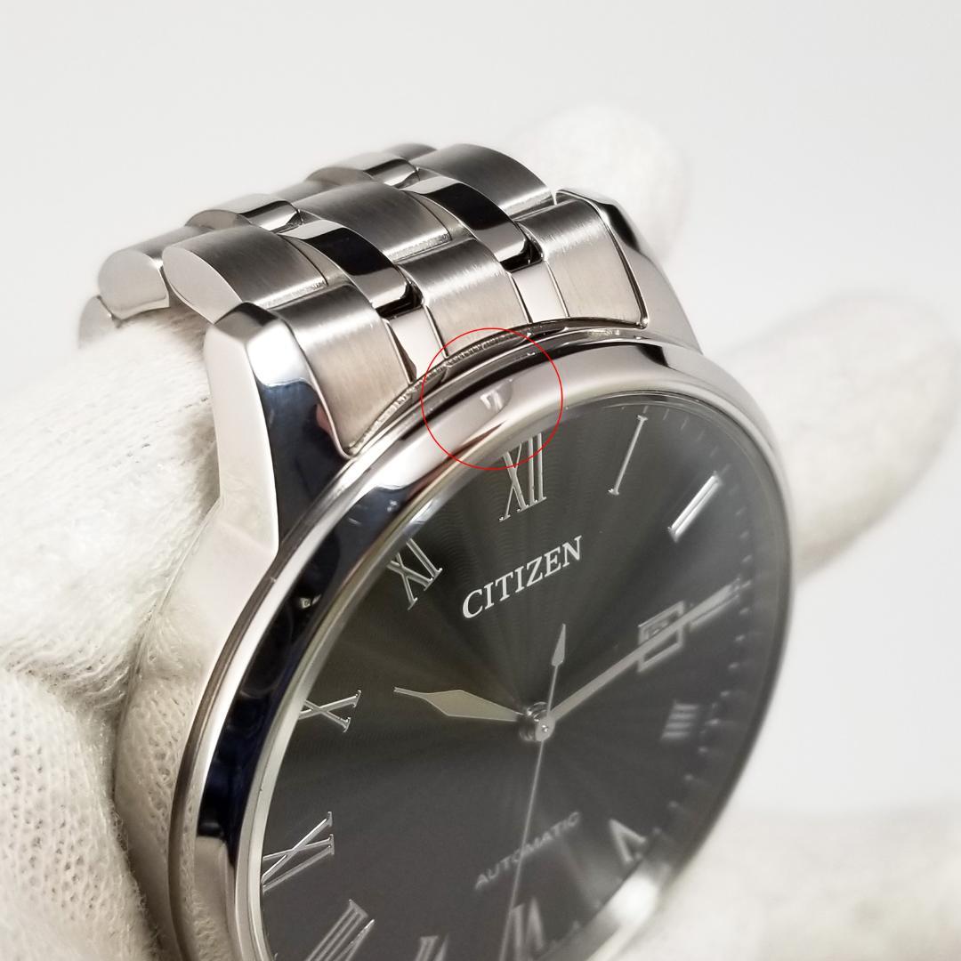 極美品 シチズン 自動巻 8210-S099935 ブラック文字盤 裏スケ - メルカリ