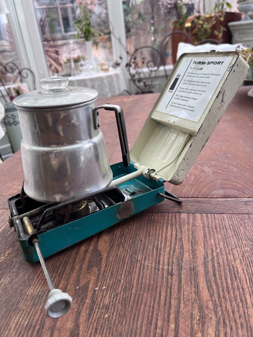 1970年代の西ドイツ製、タームスポーツ。携帯用サイレント、アルコールバーナー。