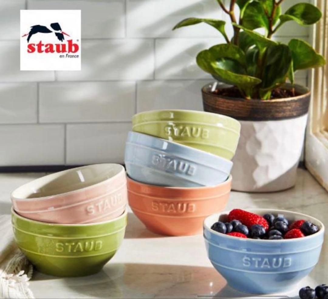 【在庫2】箱入新品ストウブ★ボウル6個セットマカロンパステルカラー定価9350円