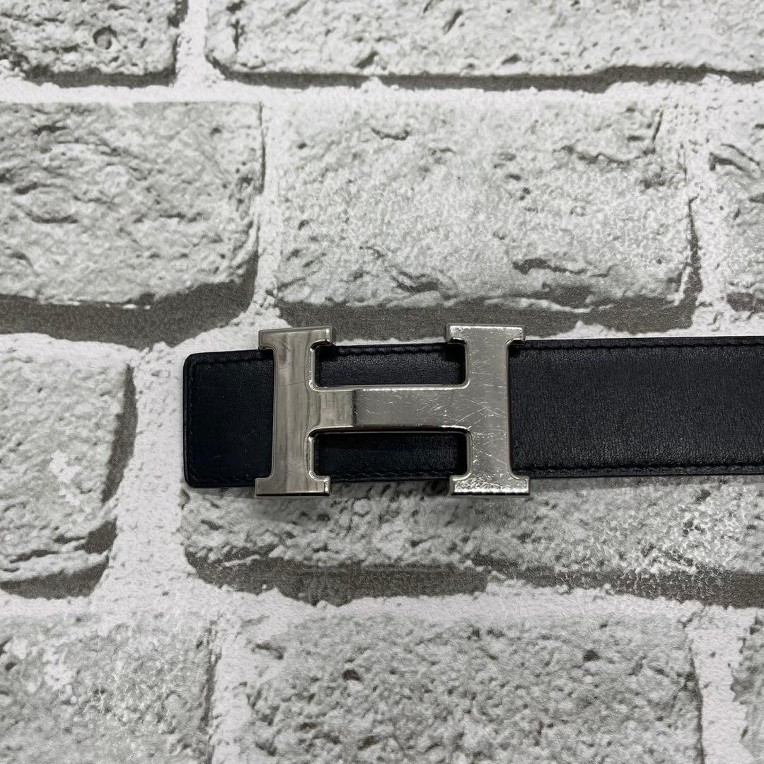 エルメス ベルト コンスタンス Hバックル リバーシブル レザー ブラック