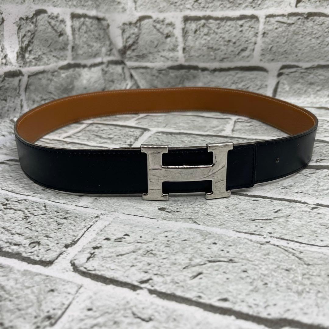 エルメス ベルト コンスタンス Hバックル リバーシブル レザー ブラック