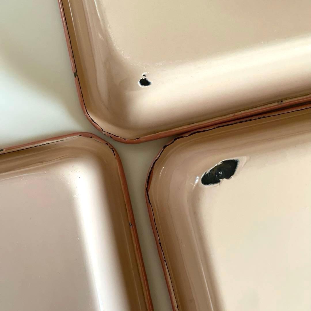 Manyマニープロヴァンスホーローキャニスター+ホーローバット大中小の4点セット