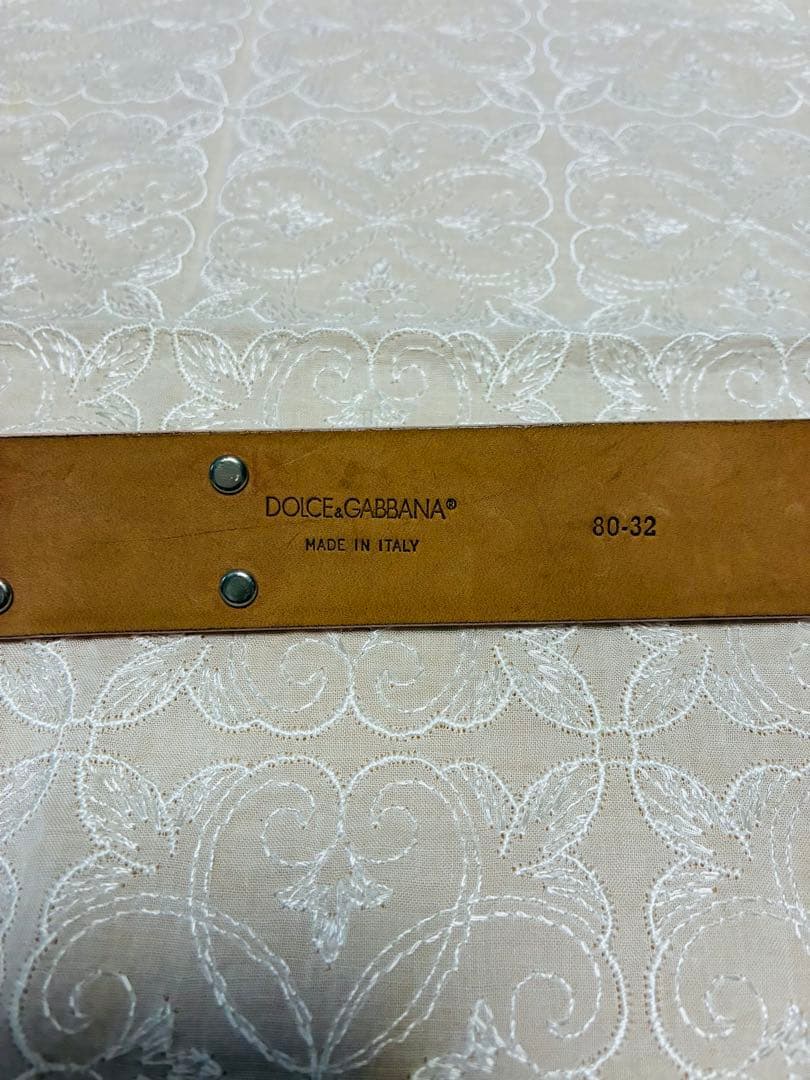 DOLCE&GABBANA エキゾチックレザー ベルト 80-32