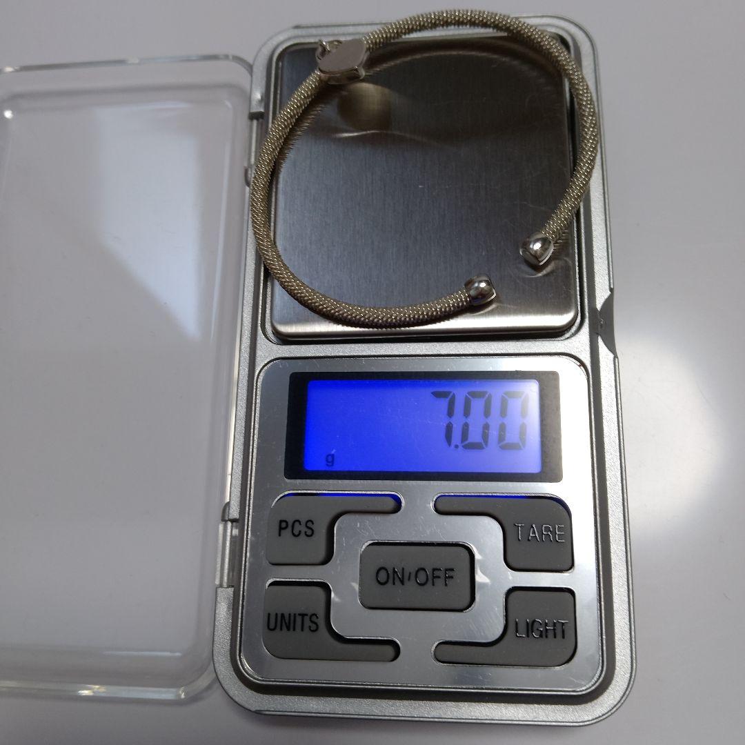 ティファニー サマセット メッシュ ハート バングル ブレスレット シルバー