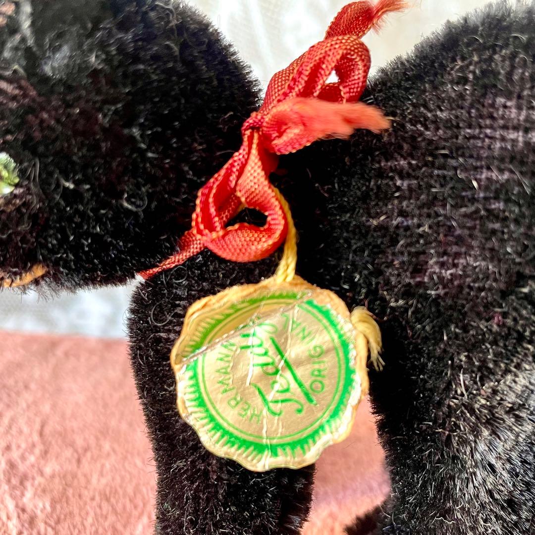 ハーマン黒猫ぬいぐるみ ドイツヴィンテージHERMANN 検フランス