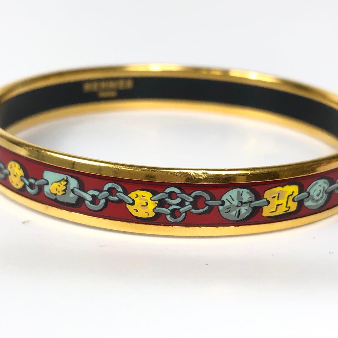 ★7F374 エルメス ブレスレット バングル エマイユPM
