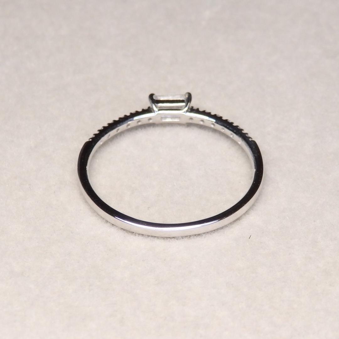 ダイヤモンド リング A6004 0.20ct プラチナPt 指輪 角ダイヤ