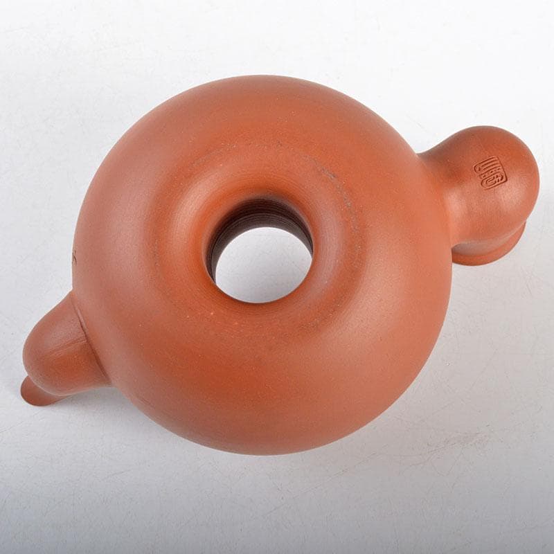 煎茶道具 常滑焼 山田陶山作 紫砂 朱泥 漢詩刻 急須 V R4355