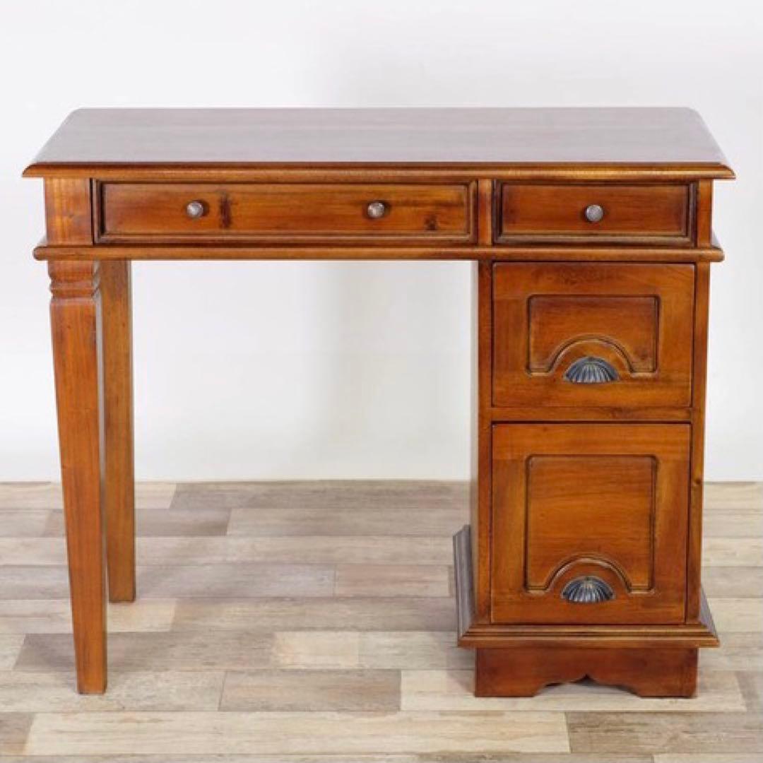 K 新品 アジアン 机 デスク アンティーク カントリー カフェ コロニアル