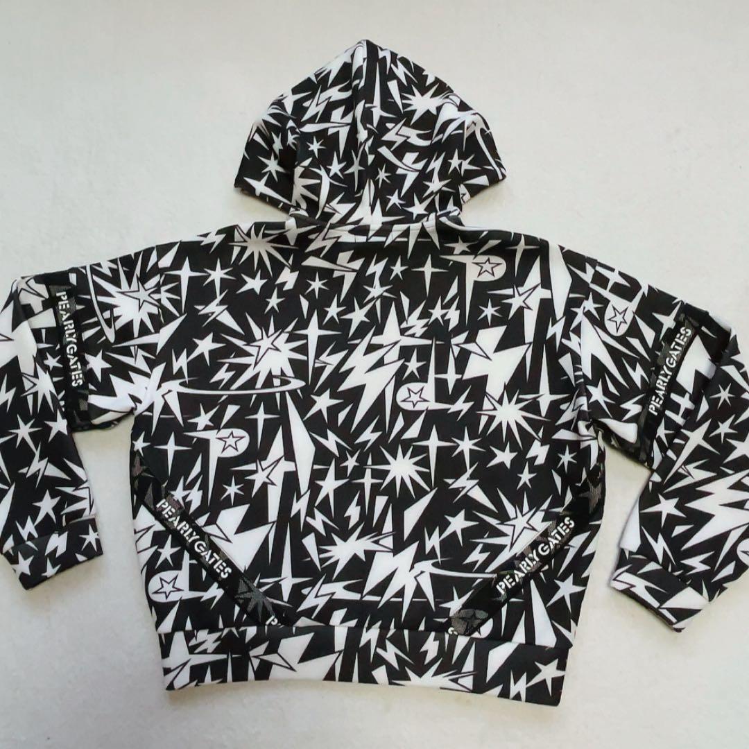 美品　2024 パーリーゲイツ　セットアップ　ギザ星柄　スカート　パーカー　L