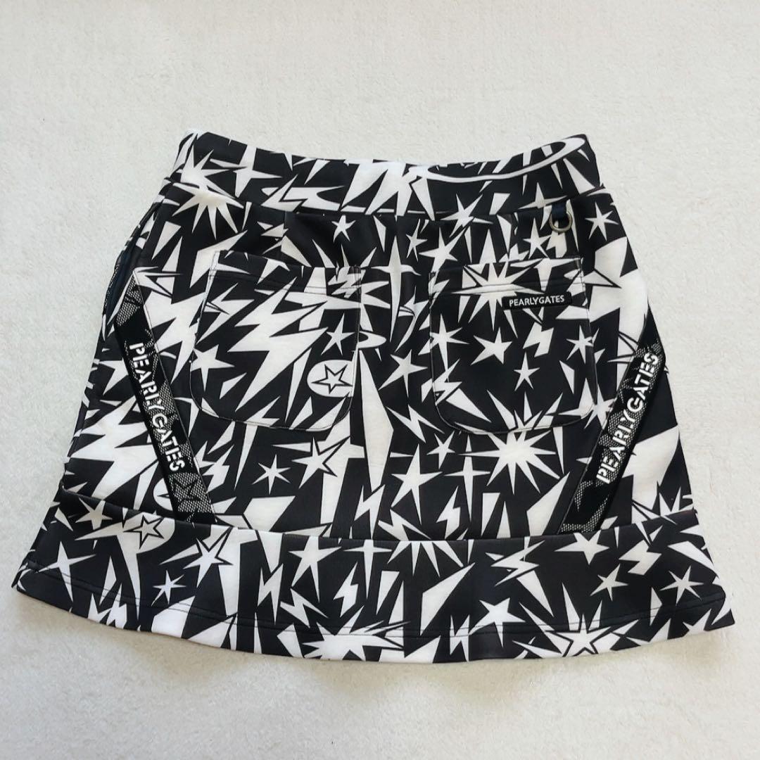 美品　2024 パーリーゲイツ　セットアップ　ギザ星柄　スカート　パーカー　L