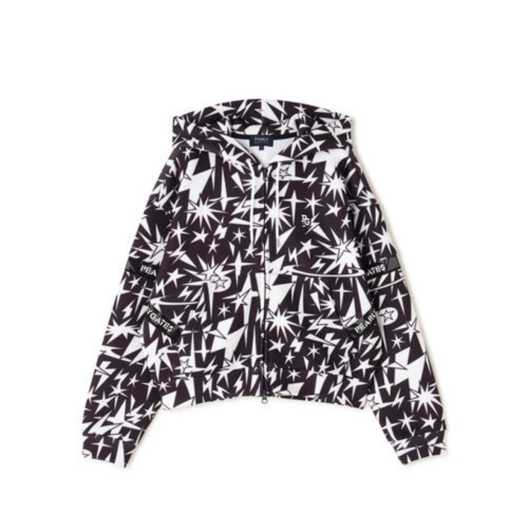 美品　2024 パーリーゲイツ　セットアップ　ギザ星柄　スカート　パーカー　L