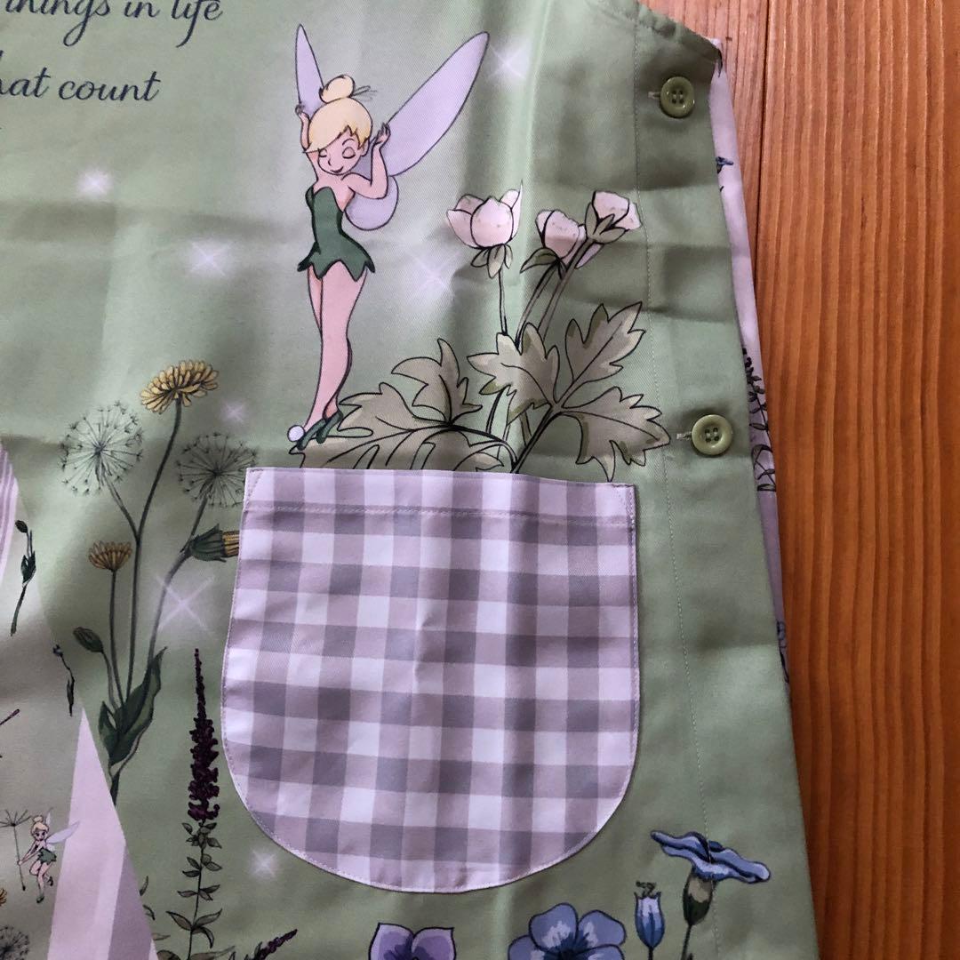 ティンカーベル保育士エプロン - メルカリ