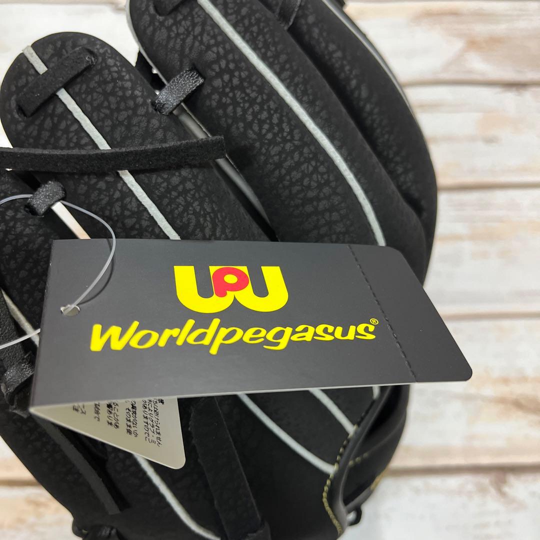 ワールドペガサス　キッズ用　軟式野球用グローブ　黒　右投　新品