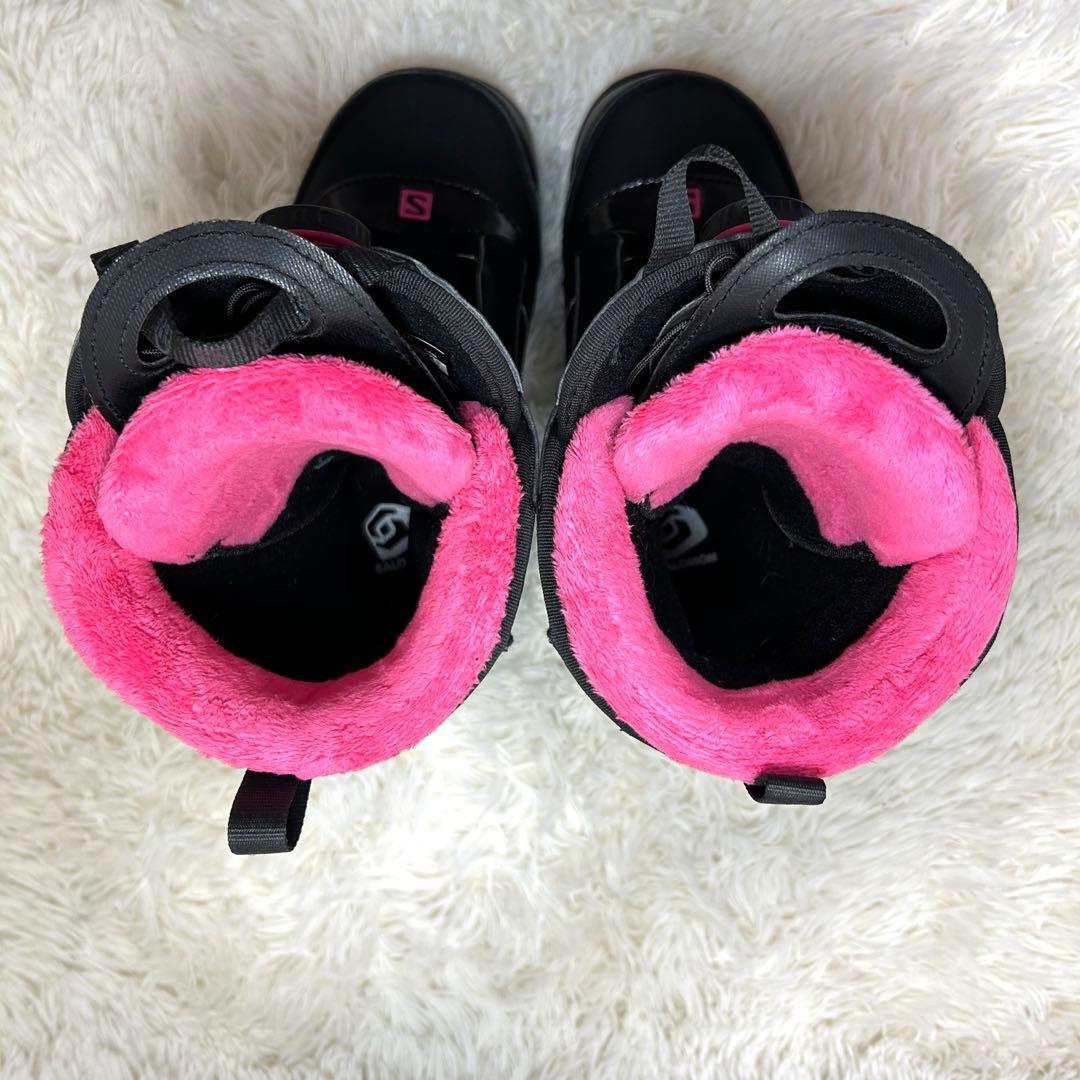 SALOMON スノボ　BOA スノーボードブーツ 24.5 ブラック　ピンク