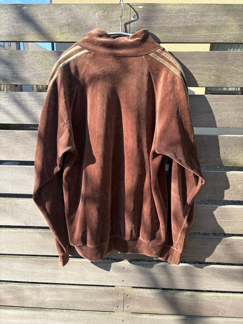 00s adidas ベロア　トラックジャケット　ブラウン　y2k