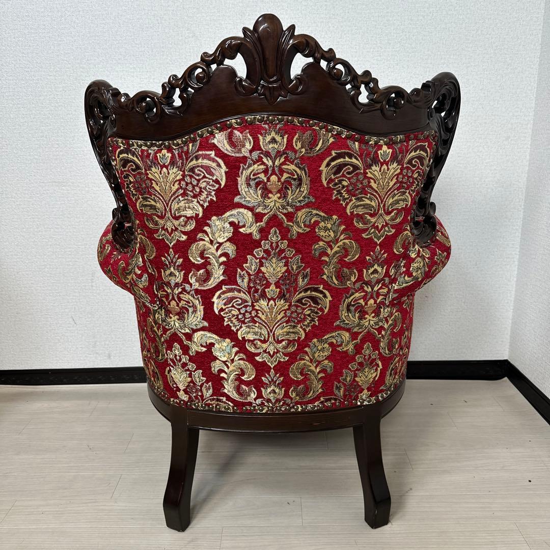 【展示品】ロココ調 ルイ15世様式 アンティーク調 ダマスク 金華山 猫脚i1※