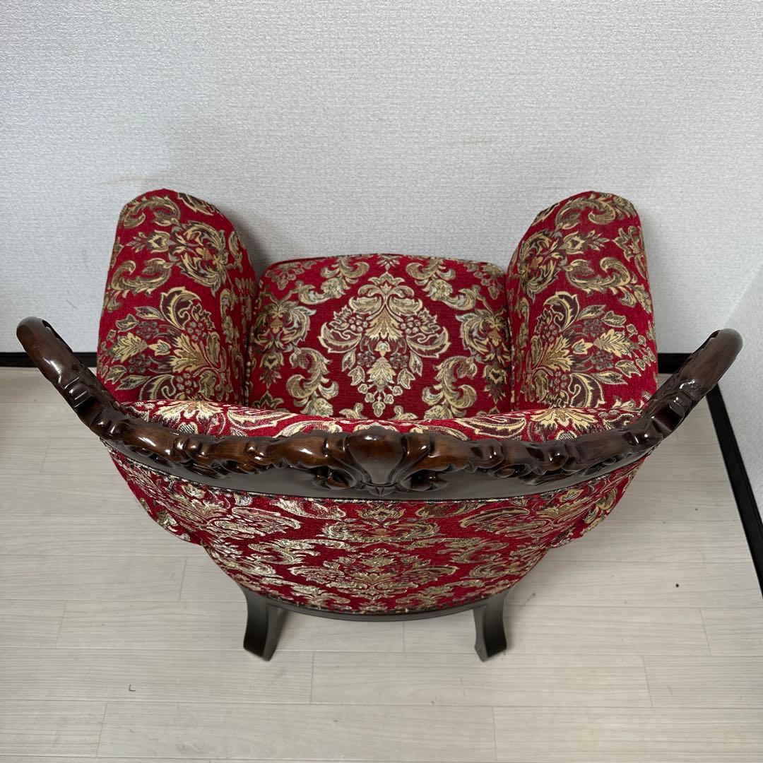 【展示品】ロココ調 ルイ15世様式 アンティーク調 ダマスク 金華山 猫脚i1※