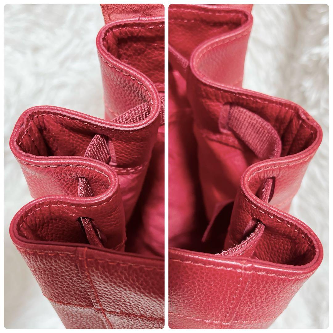 【美品•希少色】ロンシャン ル フローネ バックパック リュック レザー レッド