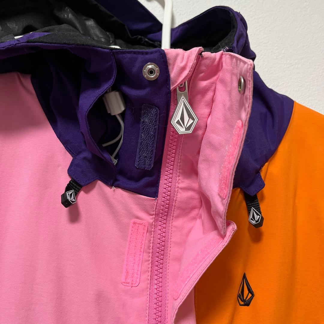 【美品】Volcom M カラーブロック ウィンタージャケット　カラフル　スノボ