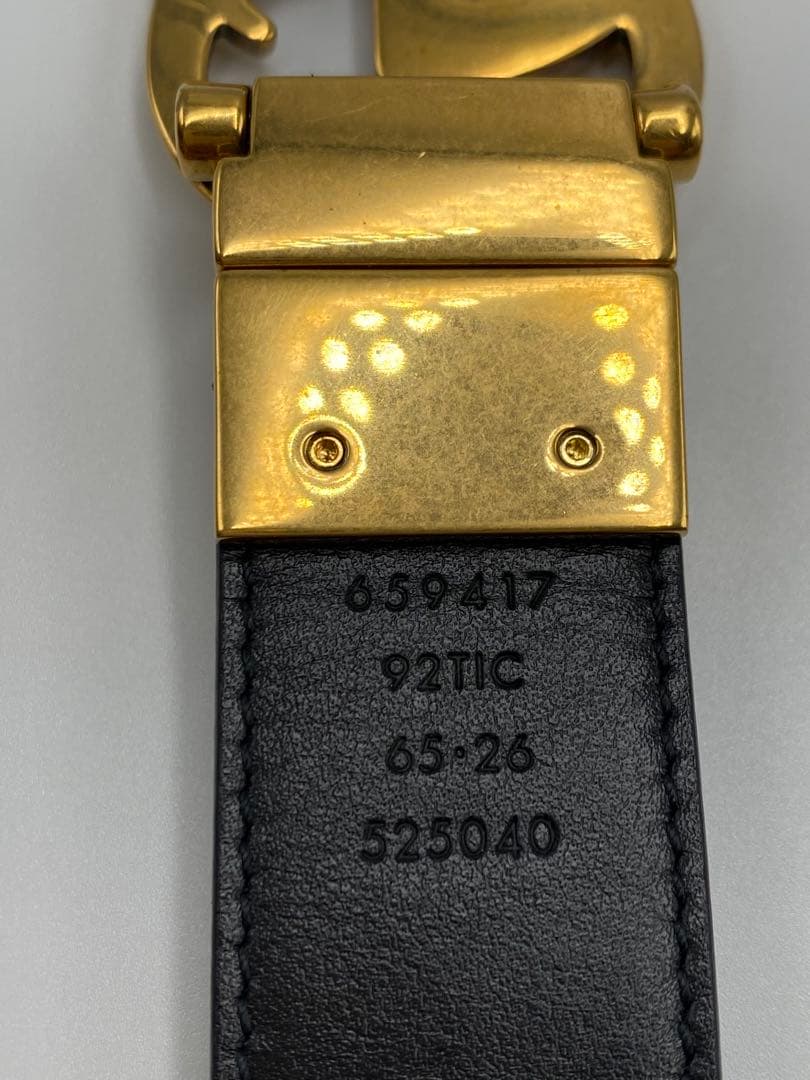 新品同様‼️ グッチ ダブルGバックル GGマーモント リバーシブル ベルト