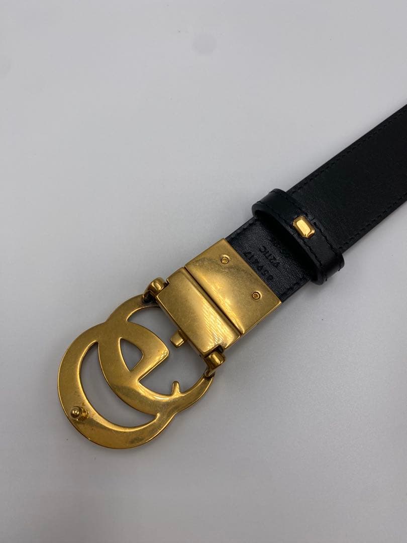 新品同様‼️ グッチ ダブルGバックル GGマーモント リバーシブル ベルト