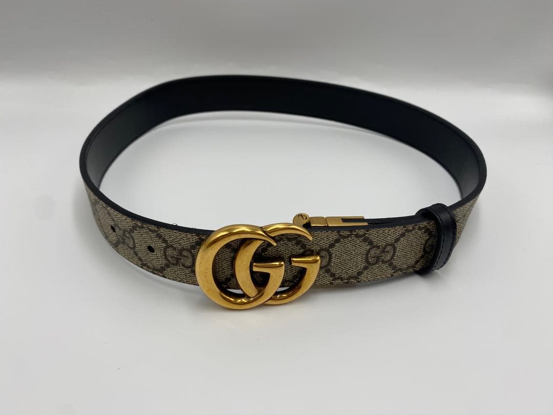 新品同様‼️ グッチ ダブルGバックル GGマーモント リバーシブル ベルト