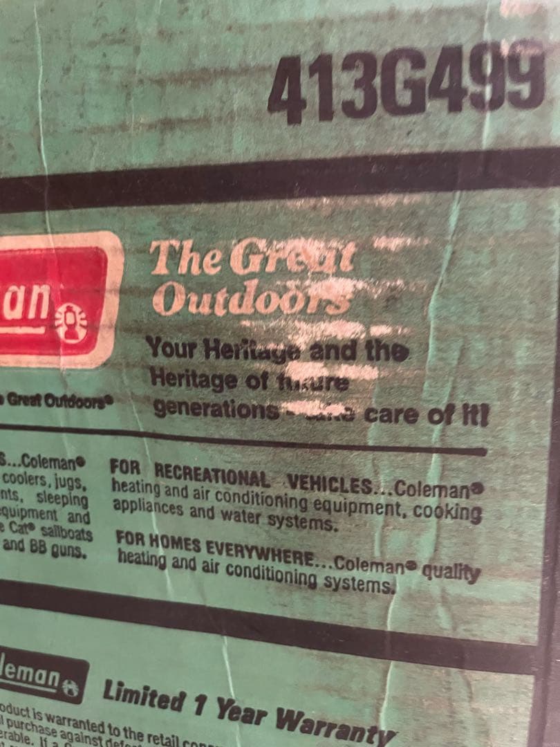 未使用　79年製　取扱説明書付　コールマン　ツーバーナーコンロ