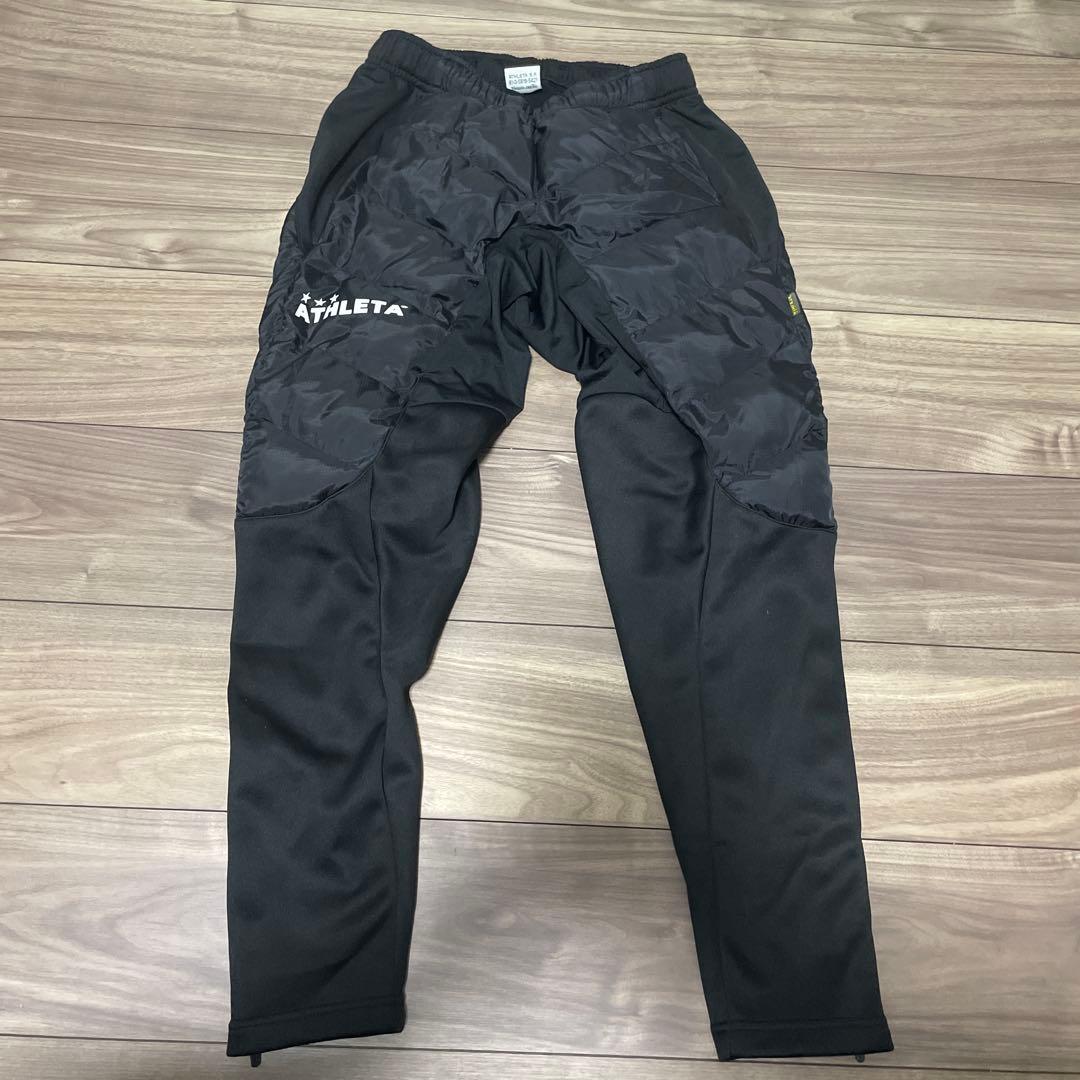 アスレタ ダウン（中綿） ブラックセットアップ 上下 S