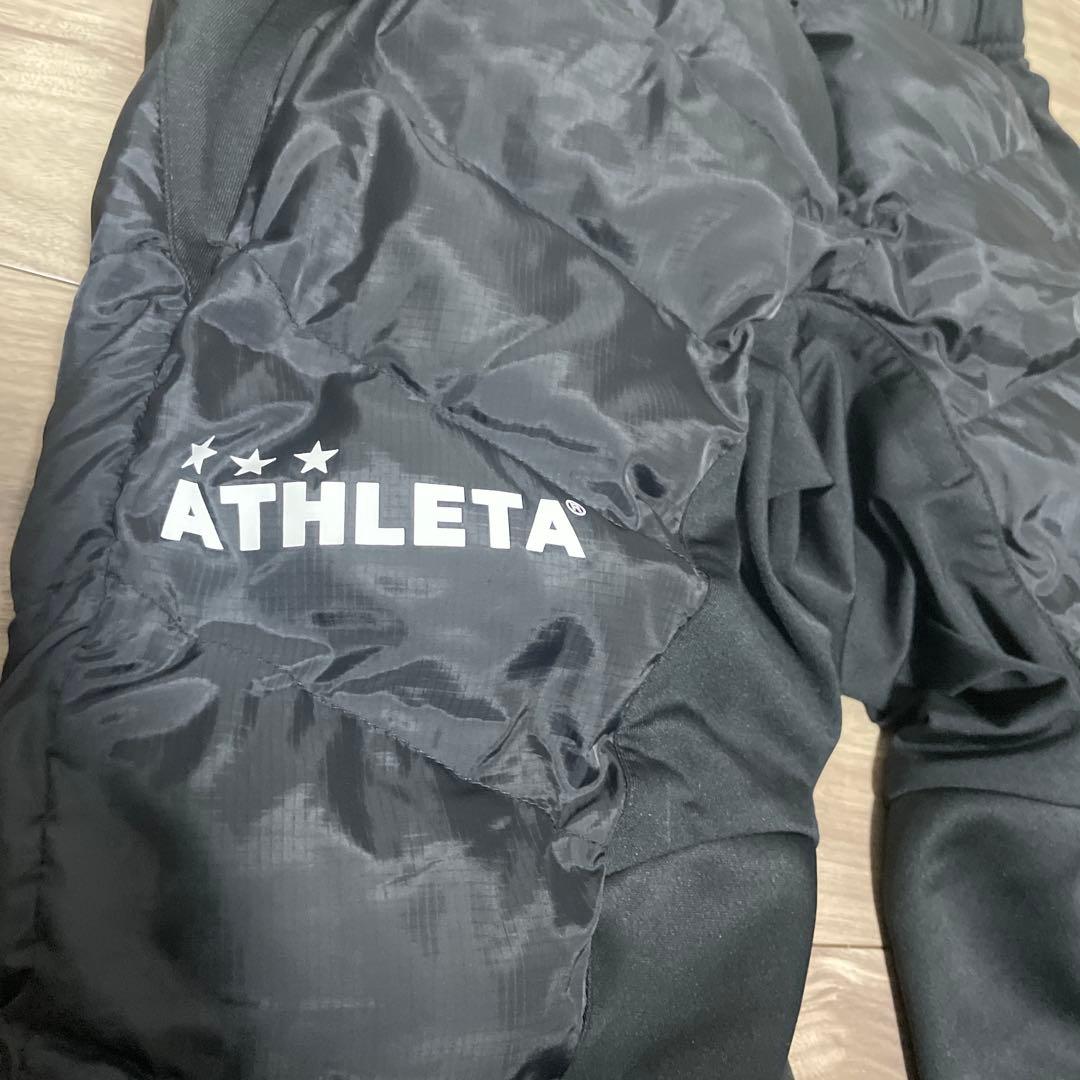 アスレタ ダウン（中綿） ブラックセットアップ 上下 S