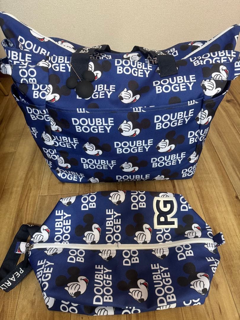 PEARLY GATES×ミッキー ／ロッカーバッグ、シューズケースセット